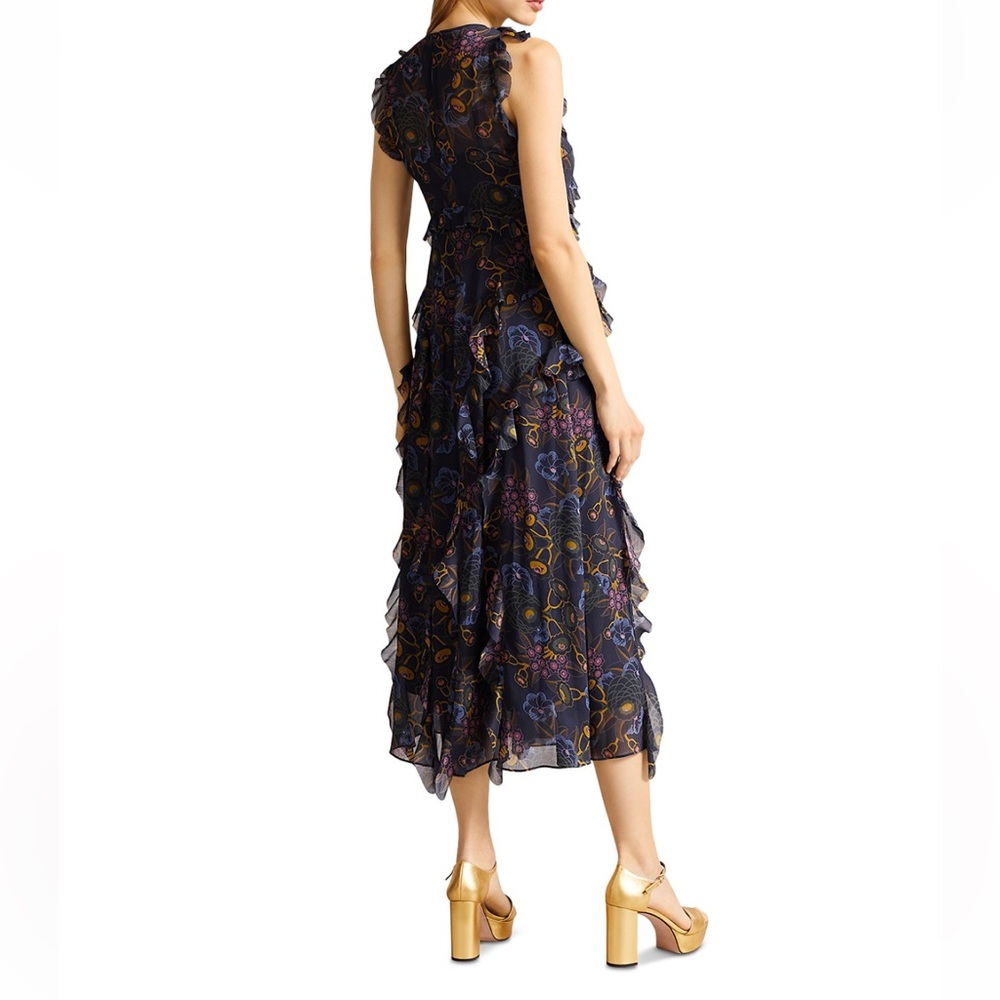 Ted Baker Karolia Sleeveless Waterfall Midi Dress Size 2 NWOT - Picture 3 of 8